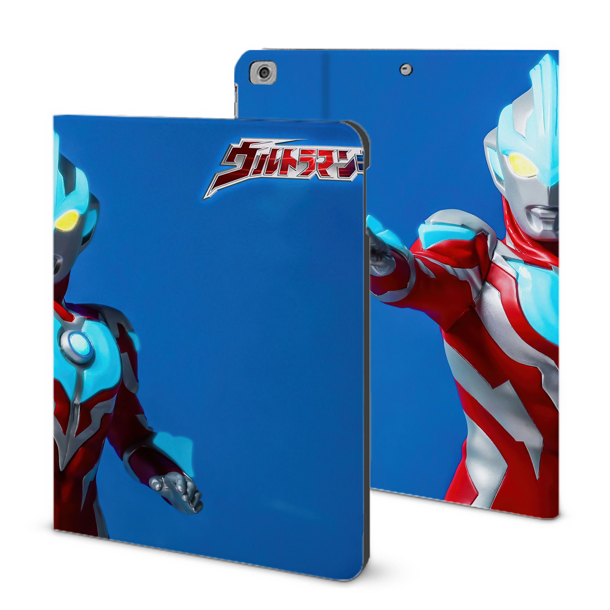 （画像用） ウルトラマン Ultraman IPad ケース ブック型 PUレザー TPU 耐衝撃 軽量 薄型 ペン収納なし 全面保護 IPad 各モデル対応
